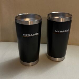 Black and Silver Travel Tumblers with Textured Grip by